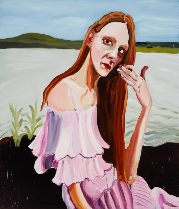 Jenni Hiltunen Woman with Long Red Hair, 2019 Oil on canvas 59 1/8h x 51 1/8w in 150.0h x 130.0w cm