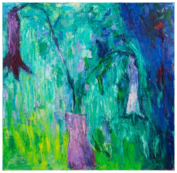 Raili Tang Trumpettililja, 2024 Oil on canvas 76 6/8h x 78 5/8w in 195.0h x 200.0w cm