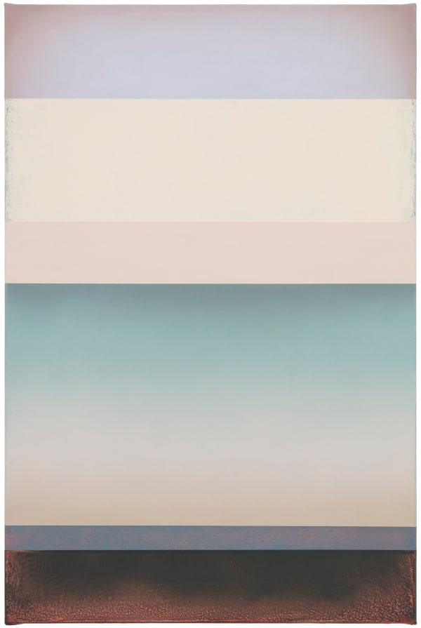 Jesper Nyrén Utan titel 20 (Östersjö), 2024 Oil and beeswax on canvas 21 2/8h x 14 1/8w in 54.0h x 36.0w cm