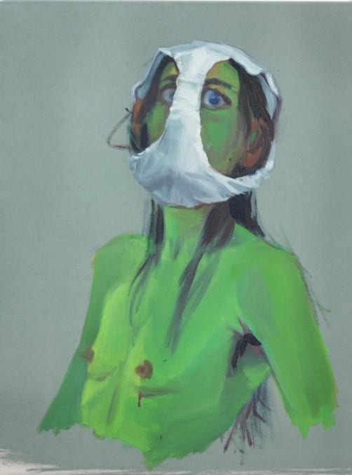 Nina CHILDRESS Autoportrait au slip II Peinture 61 x 46 cm