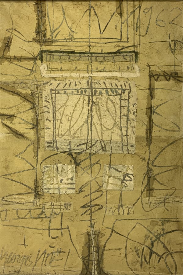 Georges Noël, Effigies Palimpsestes. Noir sur Or, 1962