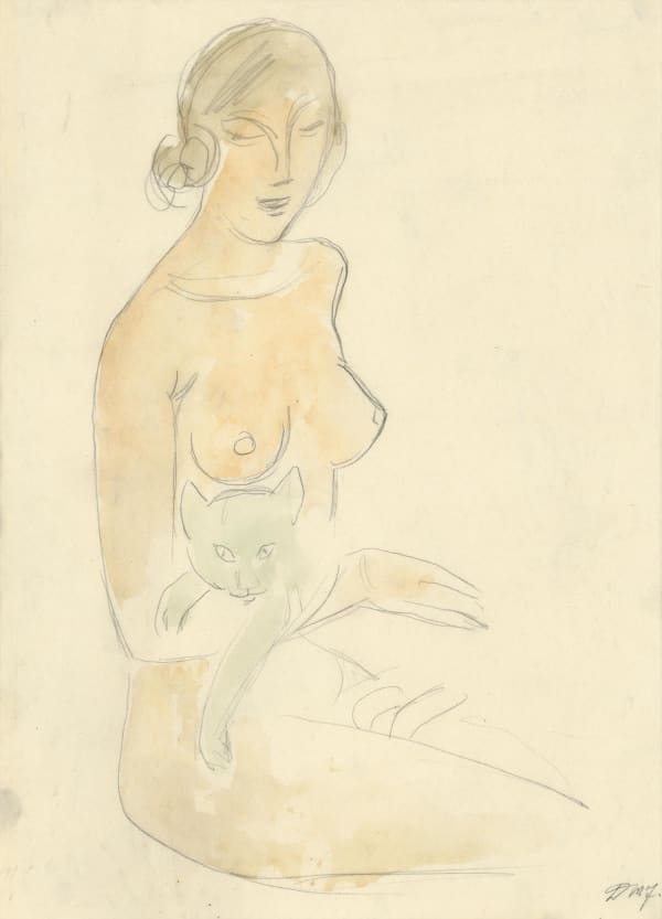 Dorothea Maetzel-Johannsen, Frau mit Katze, 1927