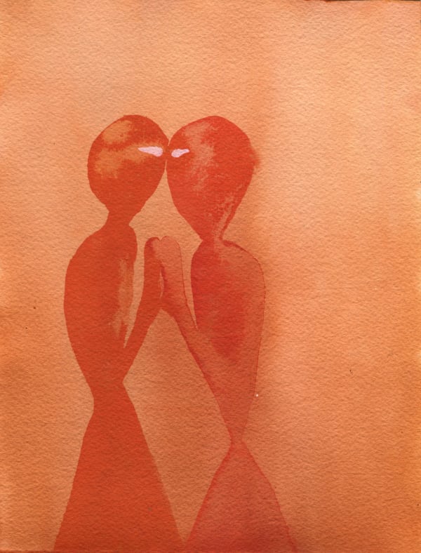 Gosia Machon Paar, 2024 Tusche auf Papier 21 x 16 cm