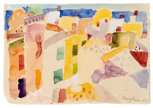 Eduard Bargheer Häuser auf Ischia, 1965 Aquarell auf Papier 22,5 x 32 cm