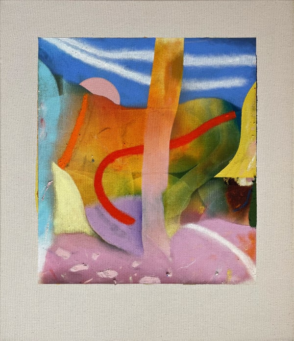 Henning Kles Bhoomi 2 (M), 2025 Acryl, Lack, Öl und Oilstick auf Nessel 60 x 50 cm