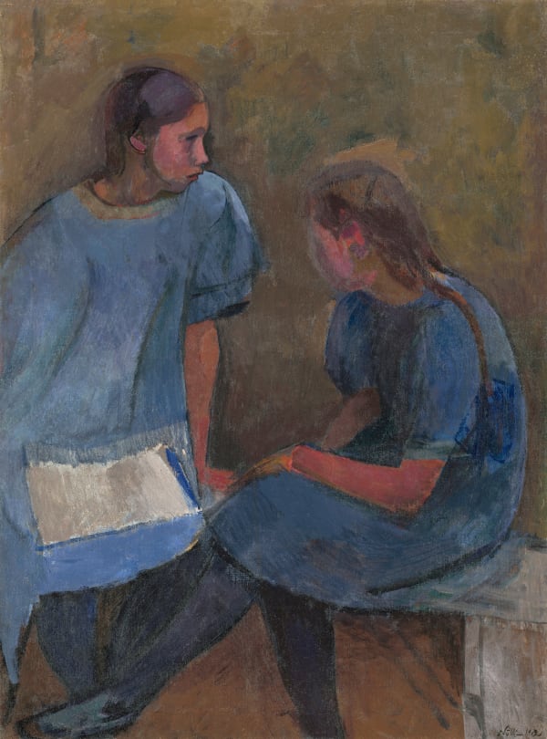 Franz Nölken, Mädchen in blauen Kleidern, 1912