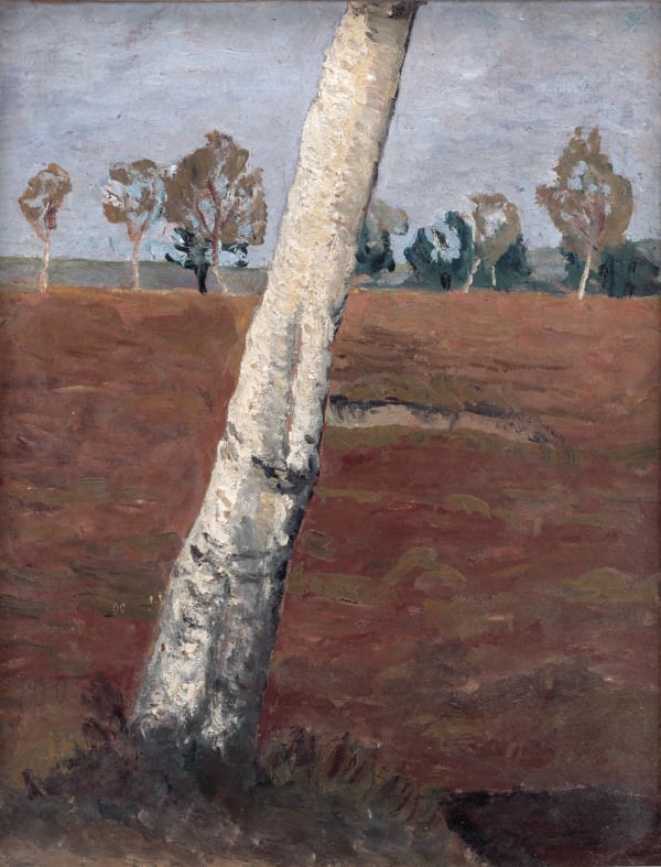 Paula Modersohn-Becker Birke im Moor, 1900 Öl auf Karton 45,5 x 35,5 cm