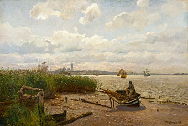 Friedrich Kallmorgen, Fischer vor Antwerpen, 1883