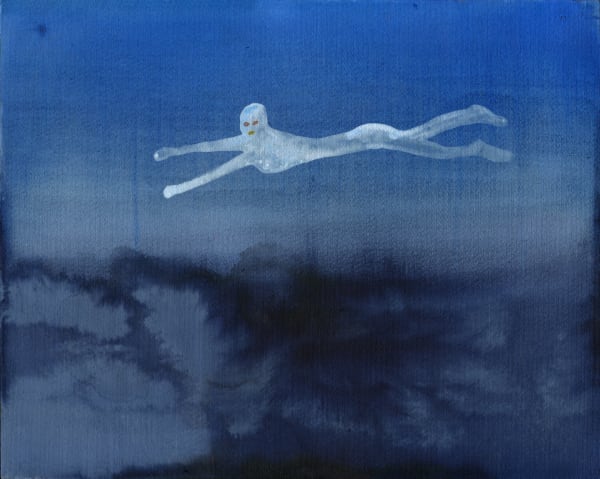 Gosia Machon Low drifting cloud, 2024 Tusche auf Papier 40 x 50