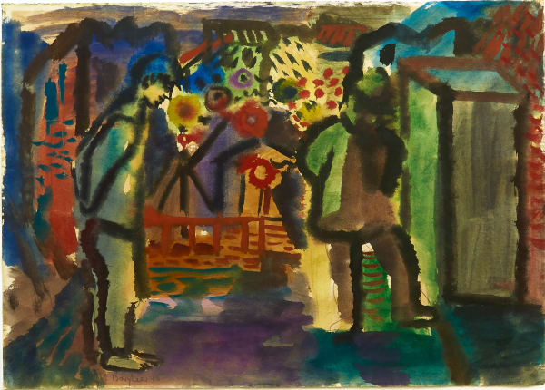 Eduard Bargheer, Feuerwerk, Florenz, 1945