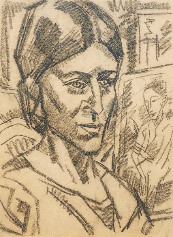 Dorothea Maetzel-Johannsen, Selbstportrait, um 1920
