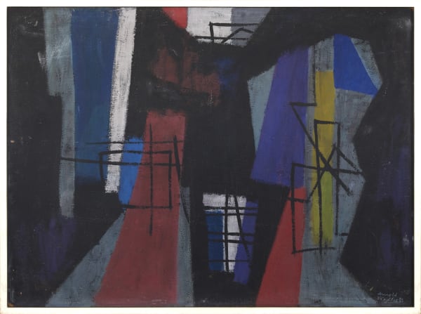Arnold Fiedler Abstrakte Kompostion, 1955 Öl auf Leinwand 74 x 100 cm