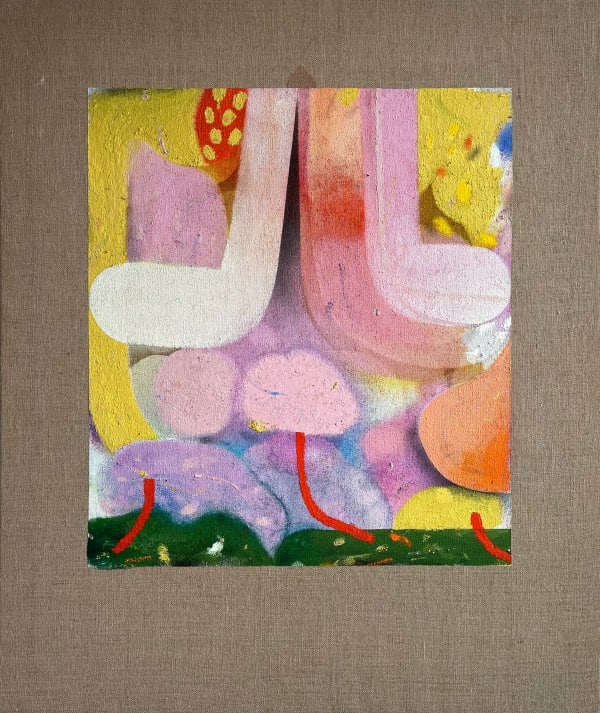 Henning Kles Bhoomi 3 (L), 2025 Acryl, Lack, Öl und Oilstick auf Nessel 120 x 100 cm