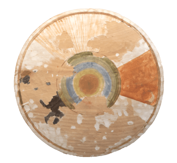 Vicente Hirmas nave tierra, 2020 Acryl auf Holz ⌀ 30 cm