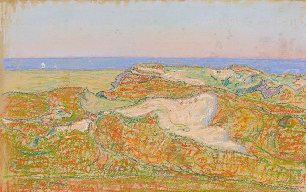 Ivo Hauptmann Dünenlandschaft, um 1906 Pastell 22 x 35 cm