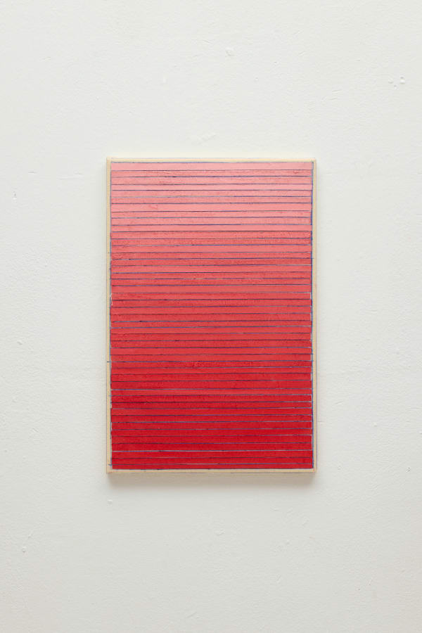 Daniel Hörner ohne Titel (58), 2024 Wachs, Vaseline, Pigment auf Nessel 45 x 30 cm