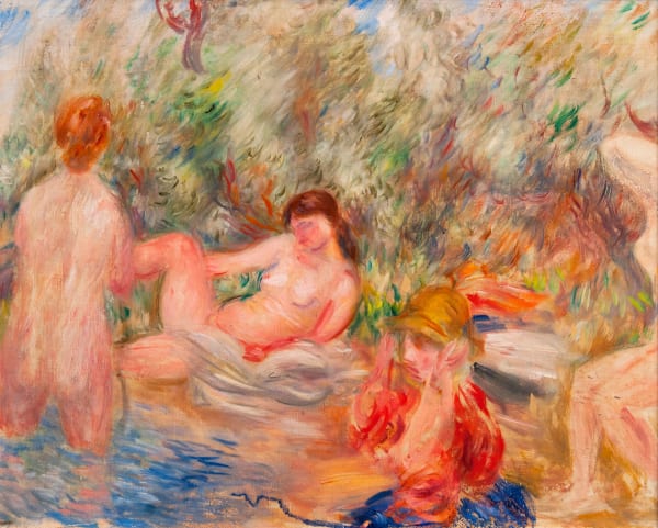 Fritz Friedrichs Badende, um 1920 Öl auf Leinwand 40,5 x 49,5 cm