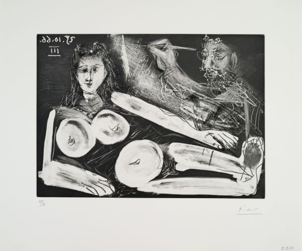 Peintre et son modèle au collier