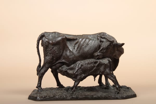 Pierre-Jules Mêne - Vache et son veau, circa 1870