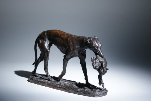 René Paris, Lévrier apportant un lièvre, circa 1910