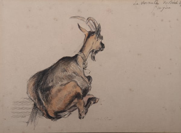 Xavier de Poret, Chèvre au repos, 1928