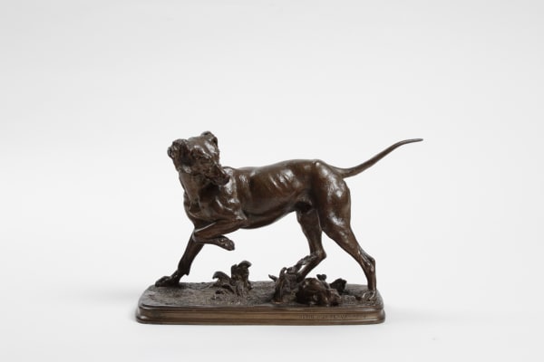 Ferdinand Pautrot, Braque à l'arrêt sur un lièvre