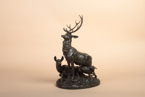 Arthur Leduc - Cerf, biche et faon