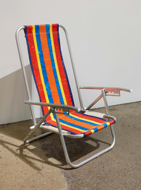 Cildo Meireles, Cadeira de praia (Jasper Johns) [Beach Chair (Jasper Johns)], 1986 / 2023