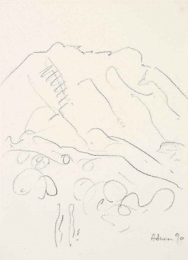 Etel Adnan, Montagne Sainte-Victoire 19, 1990