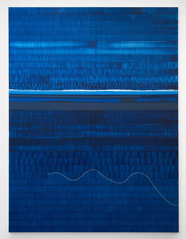 Juan Uslé, Soñé que revelabas (Hudson blue), 2021