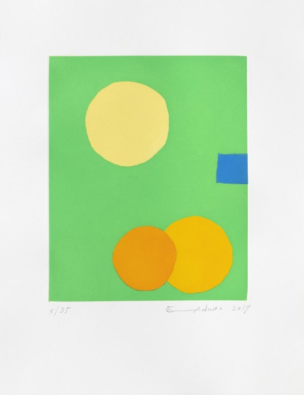 Etel Adnan, Poids de la lune III, 2019