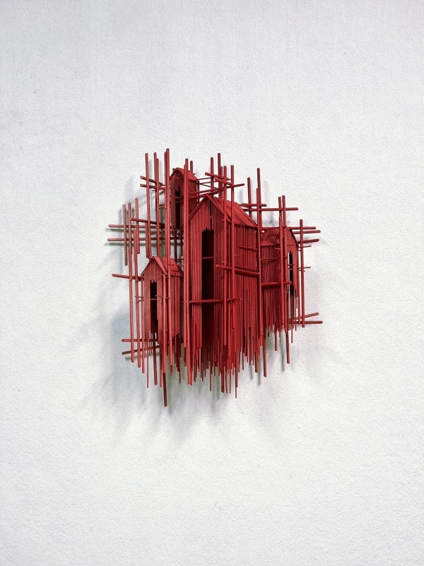 David Moreno, Floating Favelas Red Little Expansion II, 2025