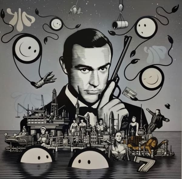 The London Police, Bond at Sea - Hand embellished, 2021