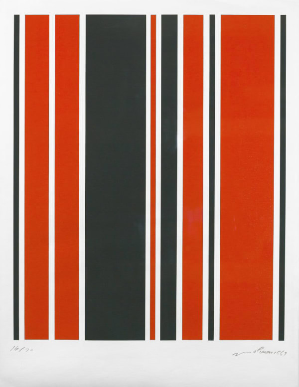Guido Molinari, Asymétrie rouge et noire, 1967