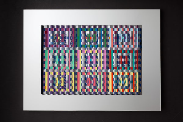 Yaacov Agam, Reflections in Bleu Rythms, 1989