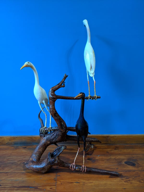 Iguerlio DESCARDES, three herons, 2019