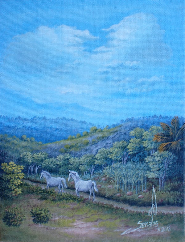 Jean-Louis SENATUS, White Horses, 2018