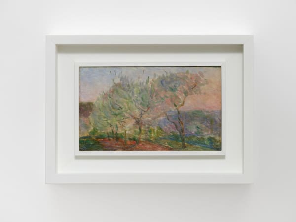 MARIE BRACQUEMOND - Paysage aux arbres au soleil couchant, Circa 1890-1895
