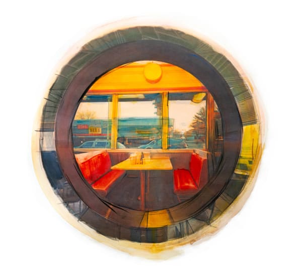 Yigal Ozeri, Golden hour portal, 2024