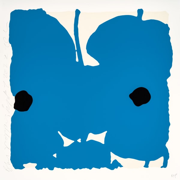 Donald Sultan, Blue Poppies, Sept 7, 2022, 2022