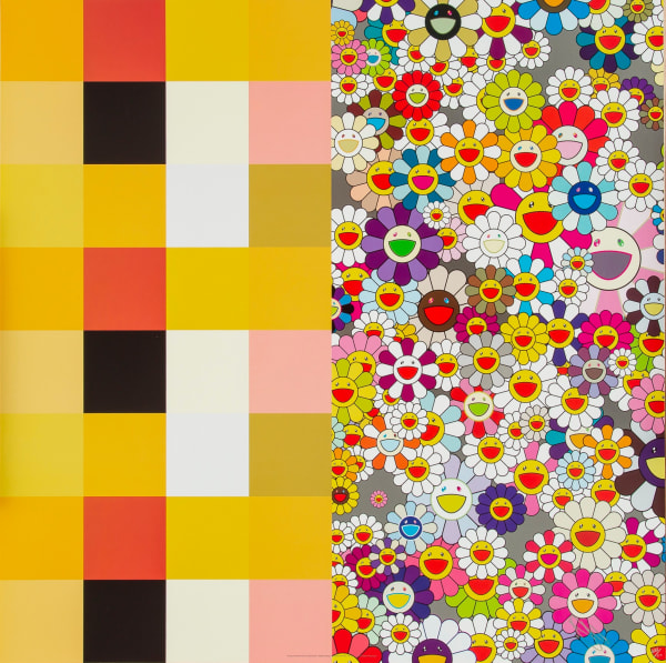 Takashi Murakami, Akipankuchir, flowers (checkers), 2008