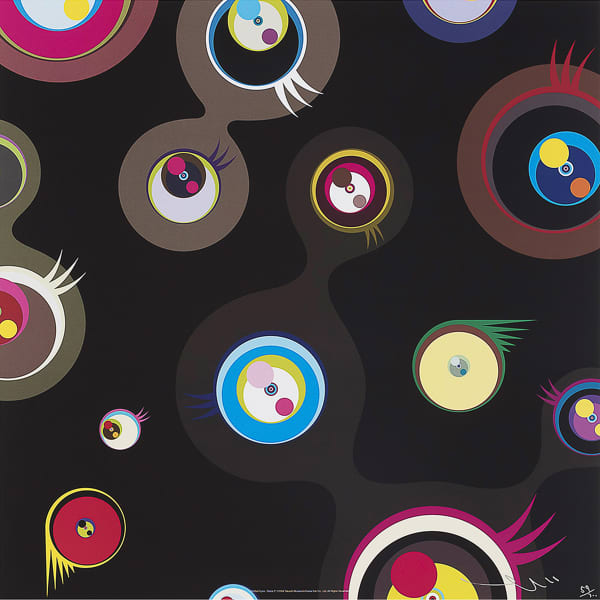 Takashi Murakami, Jellyfish Eyes – Black 2, 2004