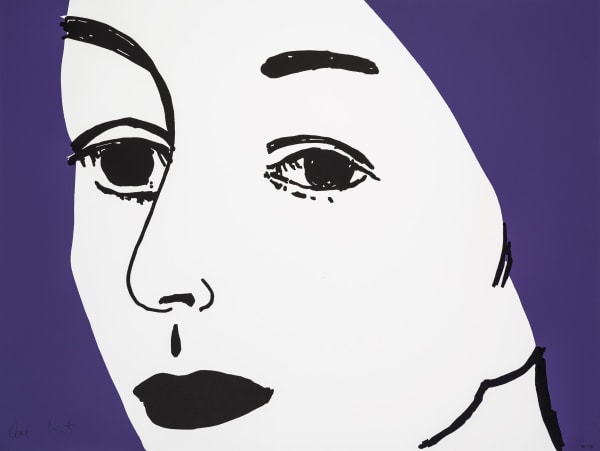 Alex Katz, Ada (Black & Purple), 2022