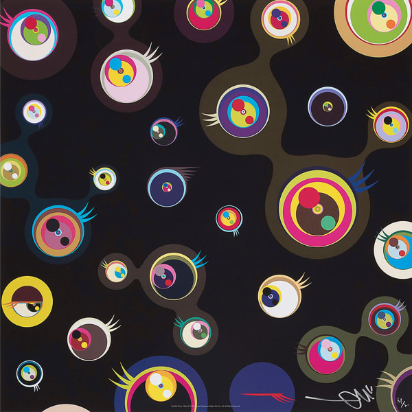 Takashi Murakami, Jellyfish Eyes – Black 3, 2004