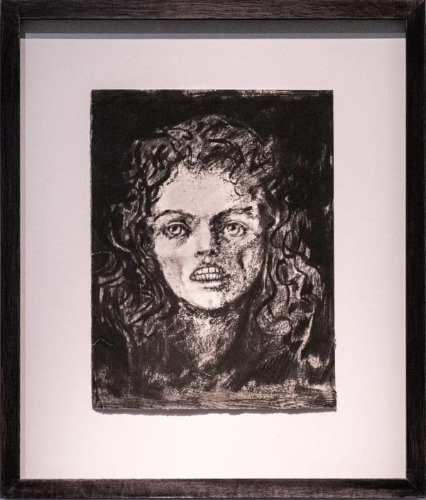 Leonor Fini, Monotype : Visage imaginaire II (Contes Fantastiques de Poe), c.1952