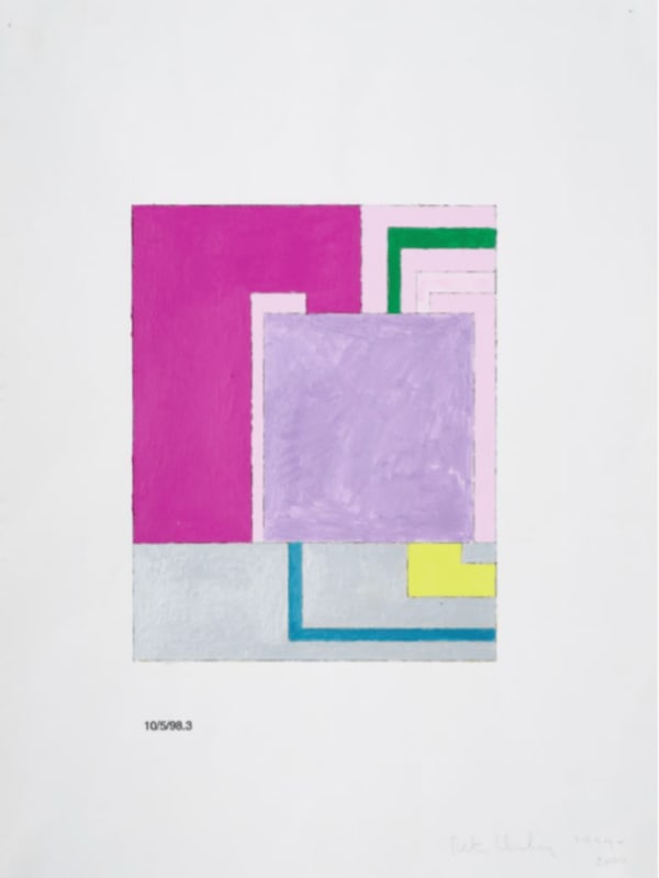 Peter Halley, Untitled (purple cell), 1999-2000