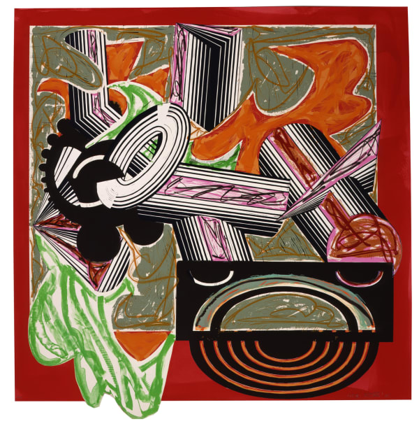 Frank Stella, Illustrations after El Lissitzky's 'Had Gadya': 3. Then came a dog and bit the cat, CTPIII, 1985