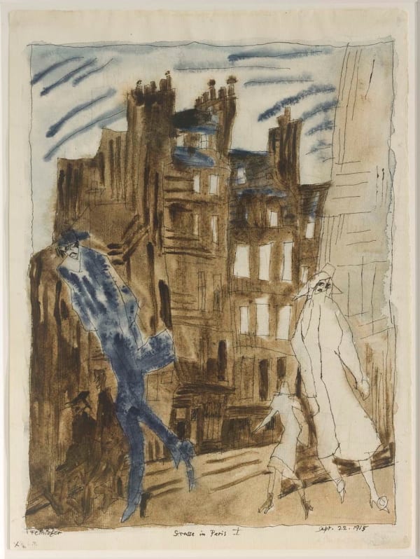 LYONEL FEININGER, Strasse in Paris I, 1915