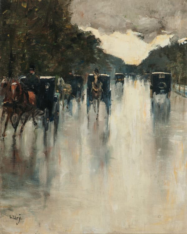LESSER URY, Straße im Tiergarten mit Equipagen, Berlin, 1915-1920