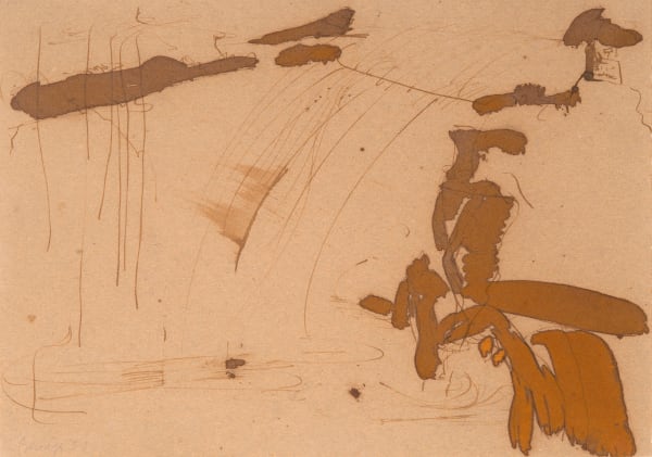 JOSEPH BEUYS Untitled, 1951 Iron hydroxide on paper 20,8 x 29,2 cm 7 7/8 x 11 3/8 in